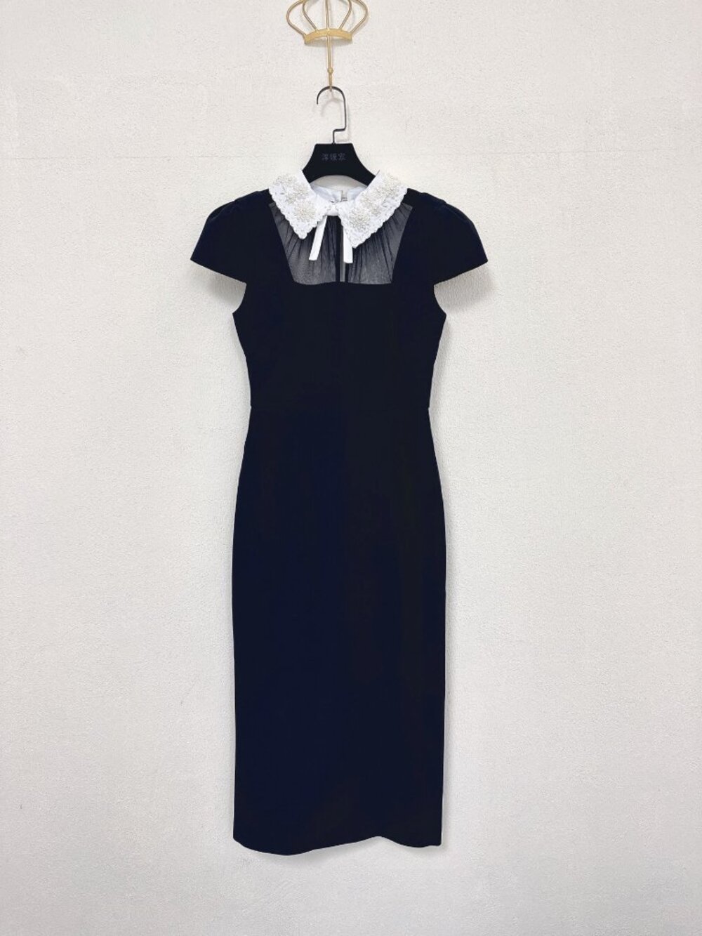 Self-Portrait Collared Bow Dress